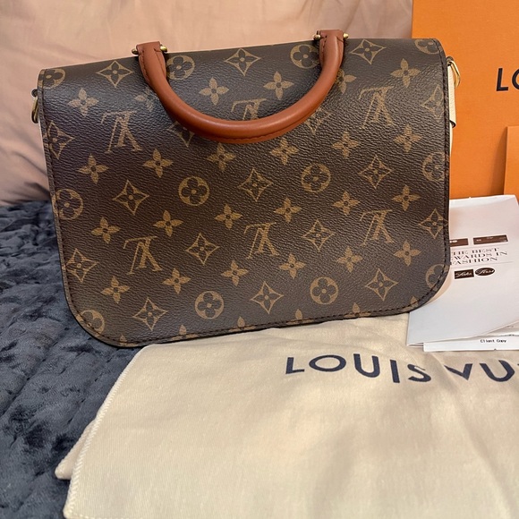 Louis Vuitton Monogram Brown and Red Satchel - Picture 4 of 6